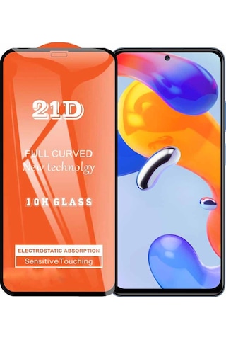 Xiaomi Redmi Note 11 Pro Ekran Koruyucu 21d Tam Kaplayan Kırılmaz Cam Kavisli