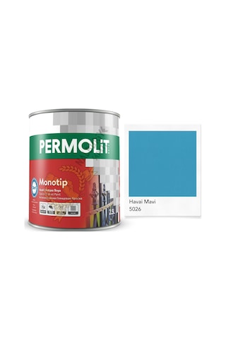 Permolit Monotip Astarlı Antipas Boya Havai Mavi 2.5 Lt.