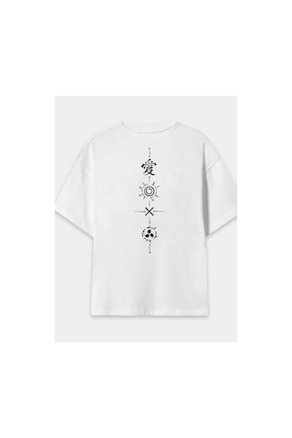 Naruto Sırt Baskı Sembol T-shirt Siyah
