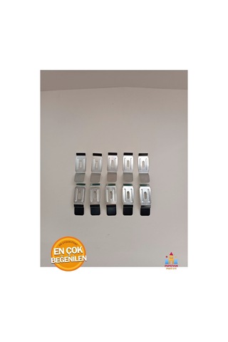 Stor Zebra Perde Metal Ayak Tavana Duvara Montaj Aparatı Kapalı Kasa 5 Cm Metal Portray 10 Adet Gri