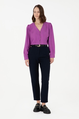 U.s. Polo Assn. Kadın Lacivert Pantolon Kanvas-chino 50290900-vr033 Lacivert