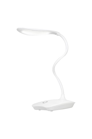Vkemall Led Usb Şarj Edilebilir Masa Lambası - 360 Döner Kafa Ve Esnek Boru, 3 Aydınlatma Seviyesi, Göz Koruyucu Beyaz Işık, 1200mah Pil Beyaz