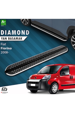 S-dizayn Fiat Fiorino Diamond Krom Yan Basamak 173 Cm 2008 Üzeri