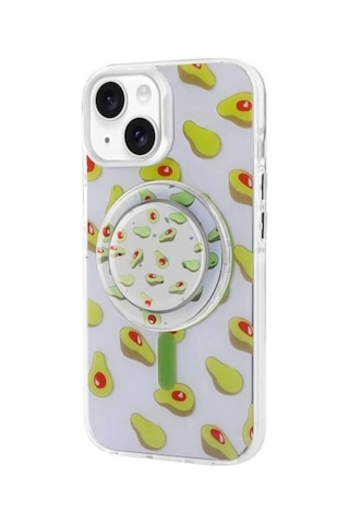 Apple Uyumlu iPhone 14 Kılıf M-safe Şarj Özellikli Tak-çıkar Pop Soketli Zore Tiktok Kapak Yeşil