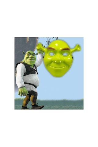 Yeşil Shrek Maskesi 21x25 Cm Diğer