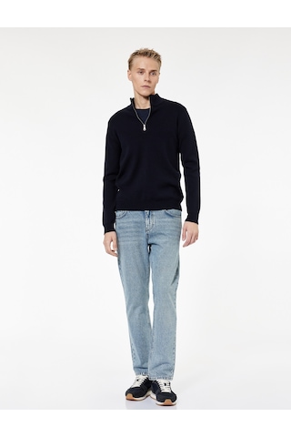 Koton Pamuklu Cepli Tapered Fit Jean Pantolon - Tapered Fit Joe Jeans Açık İndigo 6wam40055nd Açık İndigo