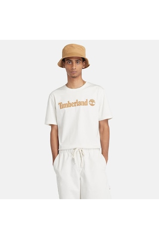 Timberland Tımberland Linear Logo Short Sleeve Tee Tb0a5upqcm91-vıntage Whıte Beyaz