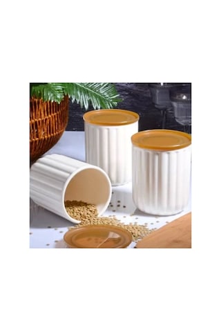 3 Er Seramik Baharatlık 3 Adet 750 Ml Çok Renkli