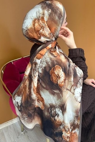 Mimiyum Perla Şal- Orkide Desen - Model 4 Çok Renkli