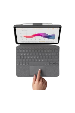 Logitech Combo Touch Apple Uyumlu iPad 10. Nesil ile Klavyeli Tablet Kılıfı