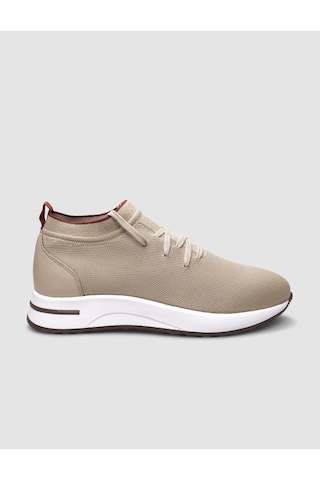 Triko Bej Bağcıklı Kadın Sneaker-bej Bej