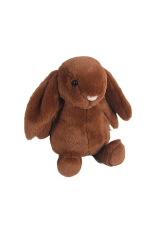 Yumuşak Peluş Koyu Kahverengi Tavşan Uyku Arkadaşı 30 Cm Renkli