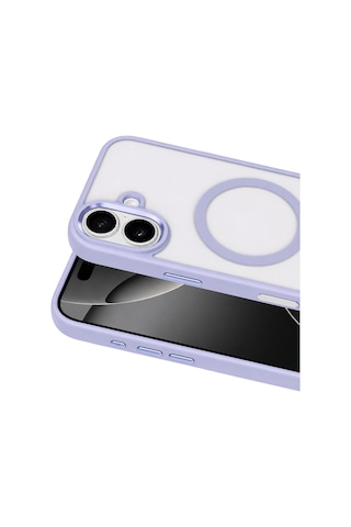 Joko - 61 - Apple iPhone Uyumlu 16 Terea Magsafe Kapak - Csmo-tex - - Mor