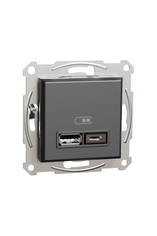 Eph2700371 Asfora Antrasit Usb Şarj Prizi 2.4a Typea+c Çerçevesiz