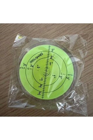 Hangfox 60x12mm Çaplı Evrensel Seviye Niveli - Ölçü Çizgili Dairesel Hava Balonu İle Düzlem Ve Makine Seviyesi Ölçümü