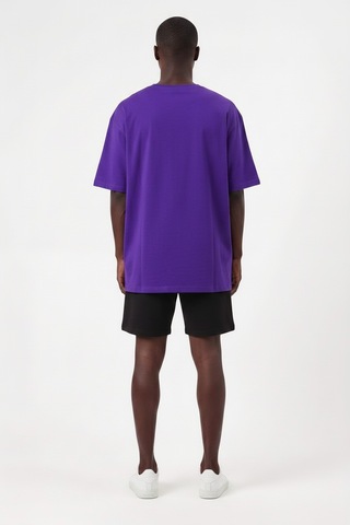 Usa Günlük Spor Tişört L.a. Lakers Mor Oversize 142352 SİYAH