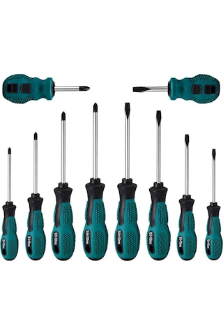 Leasetake 10 Parçalı Tornavida Seti Donanım Araçları Kombinasyon Seti Elektrik Bakım Araçları