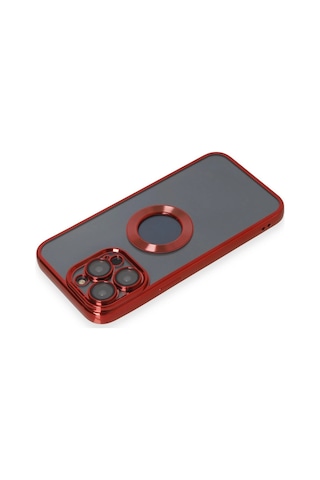 Apple Uyumlu iPhone 14 Pro Max Kılıf Slot Silikon Kırmızı