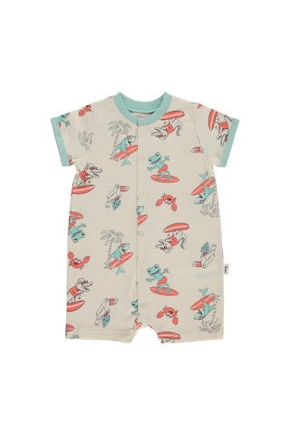 Civil Baby Surf Baskılı 6-18 Ay Tulum - Bej Açık Bej
