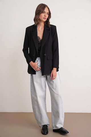 Mixray 4516 Kadın Bezayağı Blazer Ceket Siyah