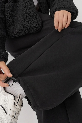 Hiccup Barrel Fit Basic Şardonlu Eşofman Altı Siyah