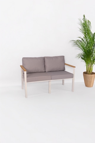 Neokas Bahçe Takımı, Balkon Mobilyası, 2+3+masa, Kafe Koltuğu, Minimalist Tasarım Beyaz