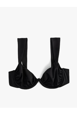 Koton Kalın Askılı Balenli Bikini Üstü Siyah 5sak10021mm Siyah