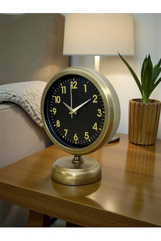 River World Masa Saati Eskitme Metal 25 Cm X 20 Cm Elegance Retro Eskitme Çok Renkli