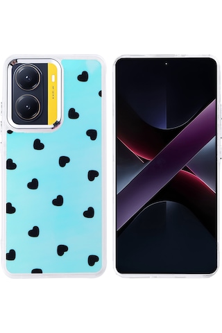 Biriva Home Poco X7 Pro Kılıf Airbag Tasarımlı Brvh Hadra Kapak - Kalp Kalp