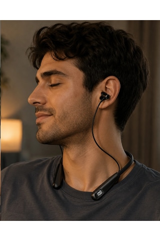 Mey Najmaddin Bluetooth 5.3 Boyun Askılı Kulaklık Düşük Gecikmeli Manyetik Tasarım Najmaddin