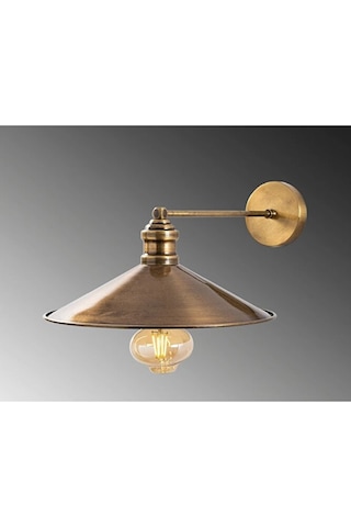 Vintage Mat Eskitme Gold Duvar Apliği Retro Rustik Metal Gövdeli Siyah