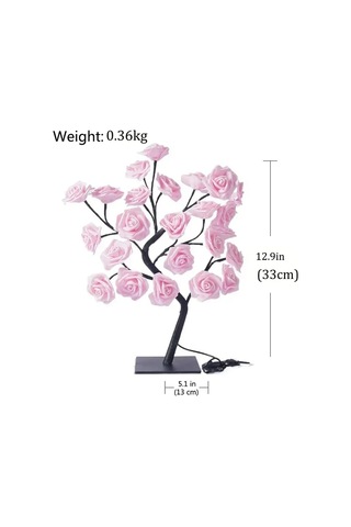 Led Ağaç Gülü Masa Lambası Noel Parti Işığı Dekorasyonu 4 Çok Renkli