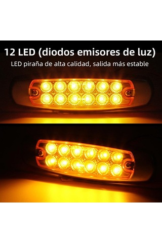 Gajeena 10 Adet 24v Sarı 12led Kamyon Yan Lambası - Sürekli Aydınlatma + Parıltı Fonksiyonu, Ip67 Su Geçirmez, Karoseri Ve Tırlar İçin Uygun