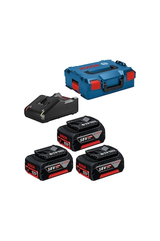 Bosch Professional Gba 18v 5,0ah Başlangıç Seti L-boxx 3 X 5,0ah & Gal 18-40 Cv Şarj Cihazı 060195990l3t