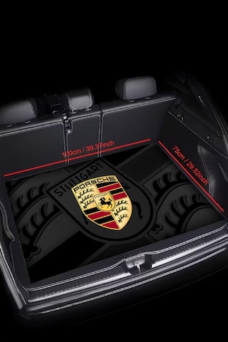 Dijital Baskı Dekoratif Porsche Desen Araba Bagaj Matı Yıkanabilir Bagaj Havuzu