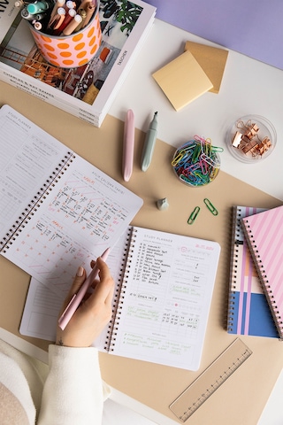 A5 Spiralli Ders Çalışma Planlayıcısı - Study Planner - Sınava Hazırlık Ayt-tyt-kpss-ales-yds Pembe Diğer