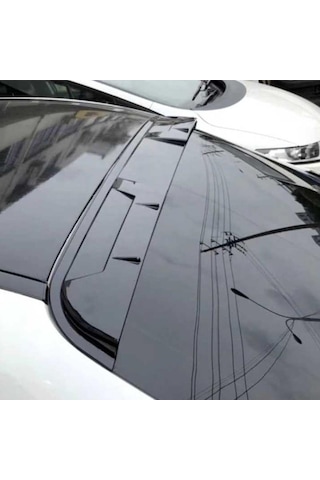 Mercedes W205 İçin Uyumlu Cam Üstü Spoiler Piano Black 2015-2021