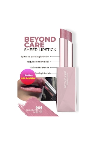 Alix Avien Beyond Care Sheer Lipstick 906 Shimmering Mauve Yoğun Nemlendirici Besleyici Etki Parlak Ruj