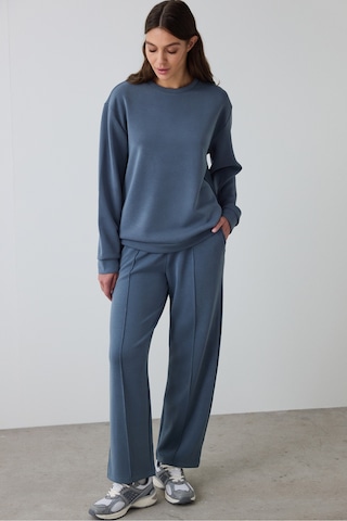 Penti Koyu Gri Bisiklet Yaka Oversize Kısa Modal Sweatshirt
