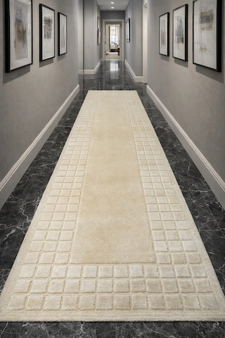 Eko Halı Siena 3d Bow White El Dokuma Yolluk Beyaz