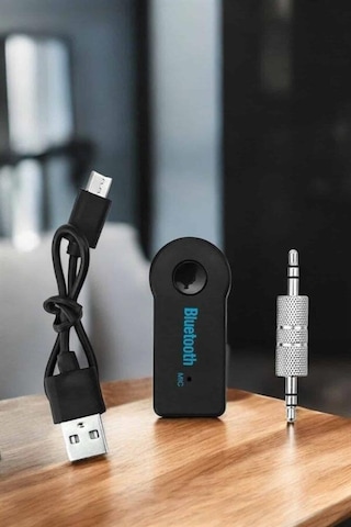 Hepsi Kablosuz Bluetooth Aux Araç Kiti Siyah Hafıza Kartlı Najmaddin