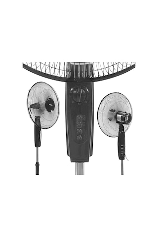 Everest Fan11 Cool Air 16 İnç 45 Watt 5 Pervaneli 3 Kademe 1200rpm Zaman Ayarlı Vantilatör Siyah