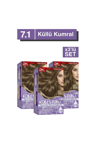 Koleston Supreme Kit Saç Boyası 7/1 Küllü Kumral X3 Adet