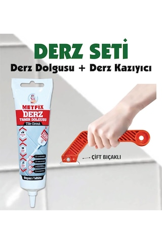 Derz Tamir Seti Beyaz Derz Tamir Dolgusu + Kazıyıcı Beyaz
