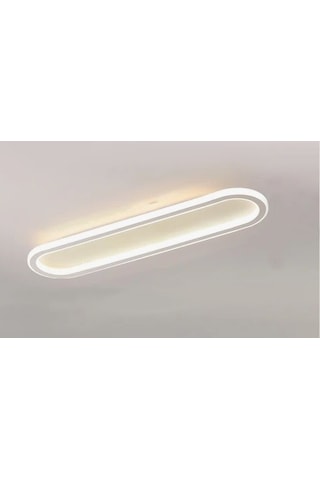 Beyaz 120x16 cm Oval Avize 3000K Sarı Işık Led Tavan Lambası