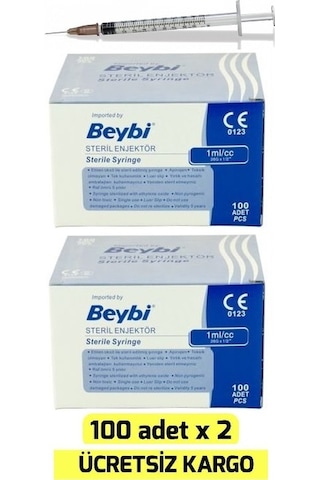 Beybi 1 ML İnsülin İğnesi Enjektörü 200 Adet