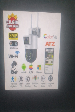 Inox X102 Wifi Kamera 3+3 Mp Dual Lens Gece Görüşü Ve Hareket Algılama İthalatçı li