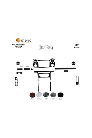 Meriç® Volkswagen Amarok Ön Torpido Kaplama 37 Parça 2011-› (530157925)