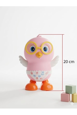 Tıfıl Toys Pilli Işıklı Müzikli Dans Eden Pembe Civciv - İnteraktif Bebek Oyuncağı