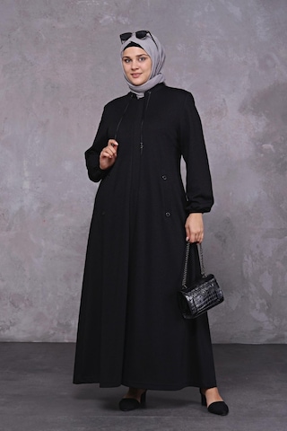 Büyük Beden Uzun Kışlık Tam Boy Kadın Pardesü 001